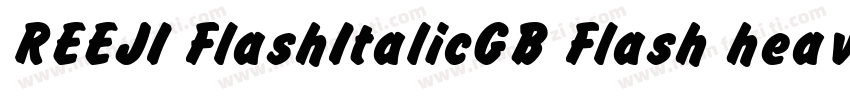 REEJI FlashItalicGB Flash heavy字体转换